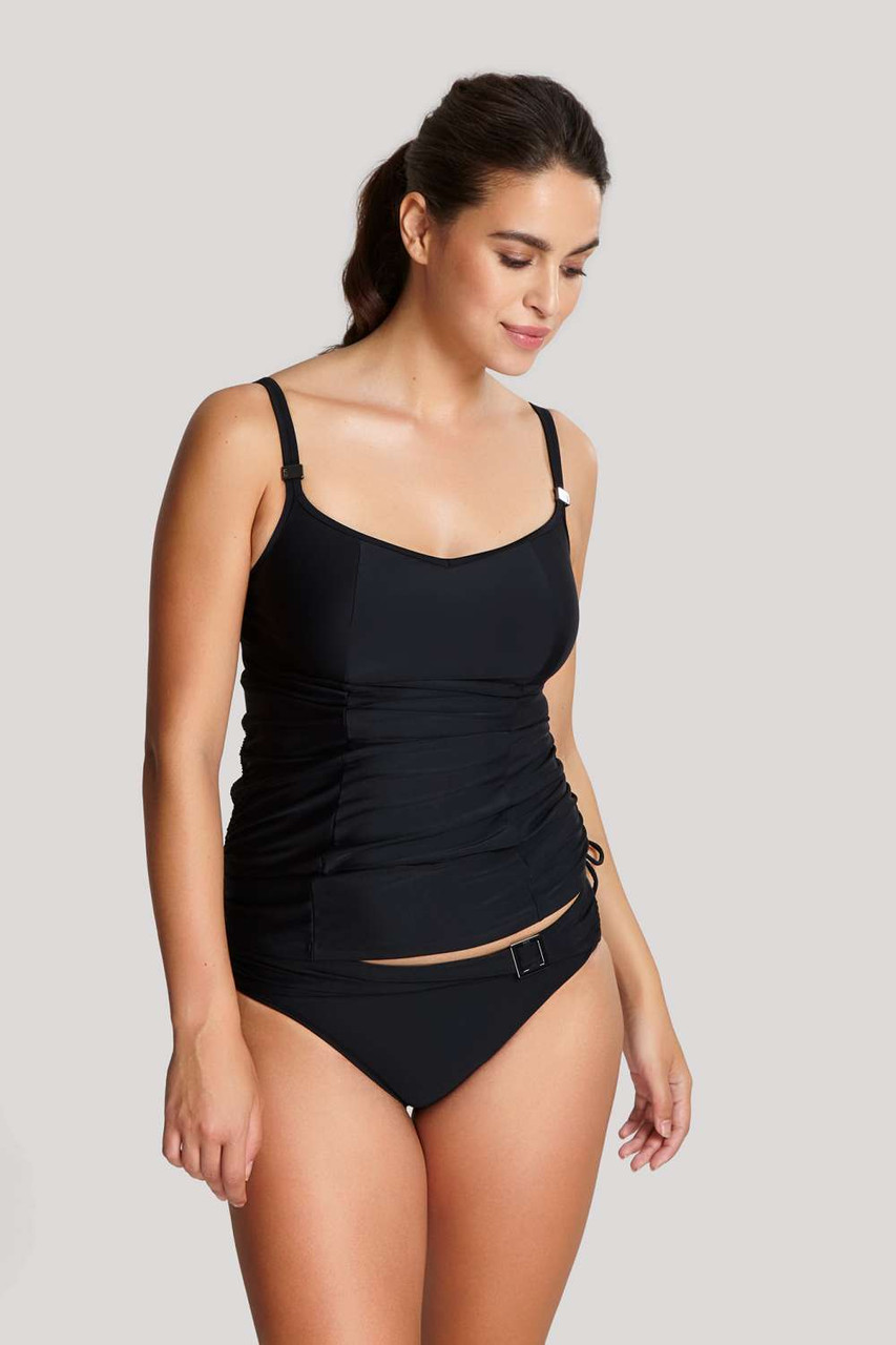 Panache Anya Underwire Tankini Swim Top in Black - Busted Bra Shop