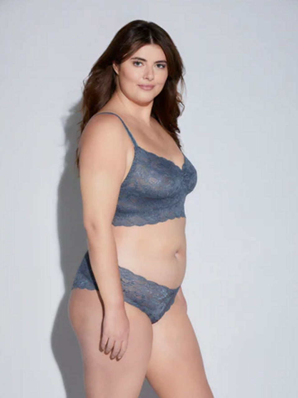 Cosabella Never Say Never Extended Sweetie Bralette in Graphite