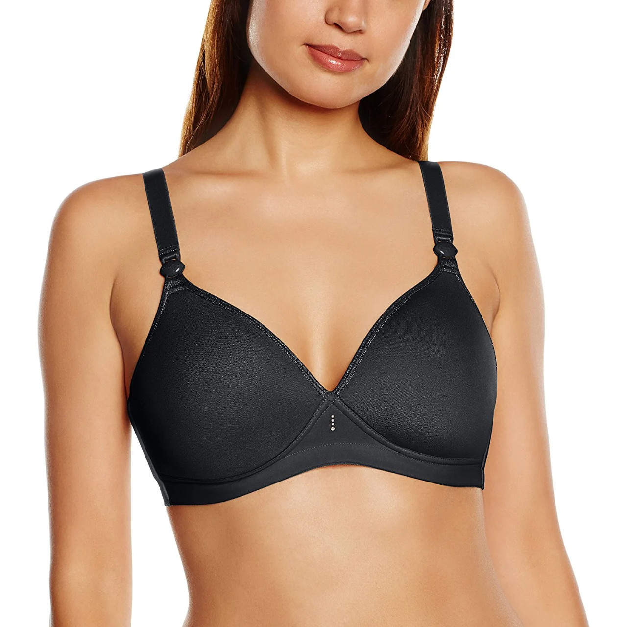 Cache Coeur 3D Light Wirefree Spacer Nursing Bra in Noir - Busted