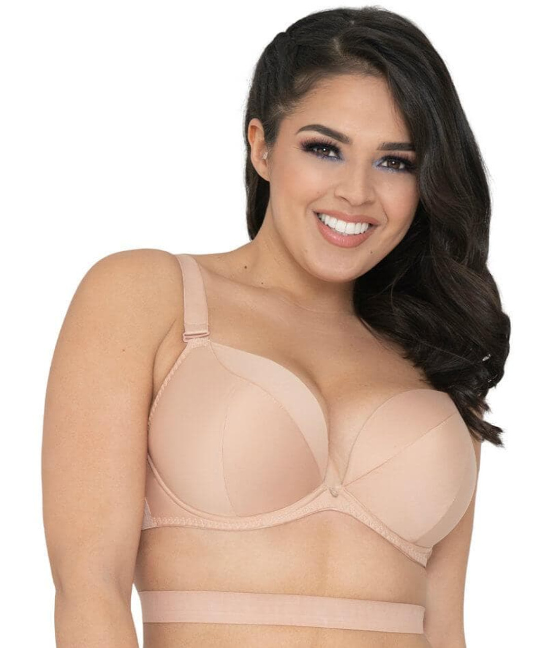 Curvy Kate Super Plunge Multiway Padded Plunge Bra in Latte - Busted Bra  Shop