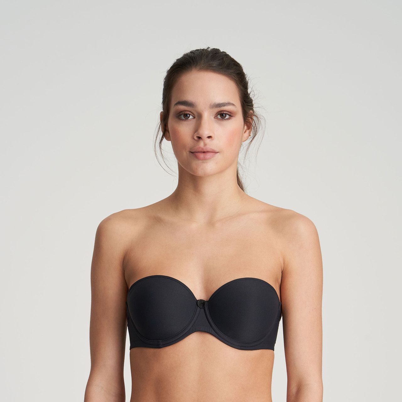 Marie Jo Tom Strapless Bra in Charcoal - Busted Bra Shop