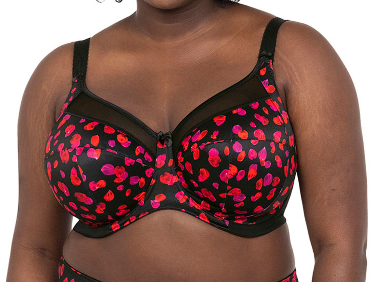 Deesse Dark-Red / Black Plus Size Two tone underwired bra ($56) ❤ liked on  Polyvore featuring intimates, bras, plus size, plus size underwire bras,  womens plus …