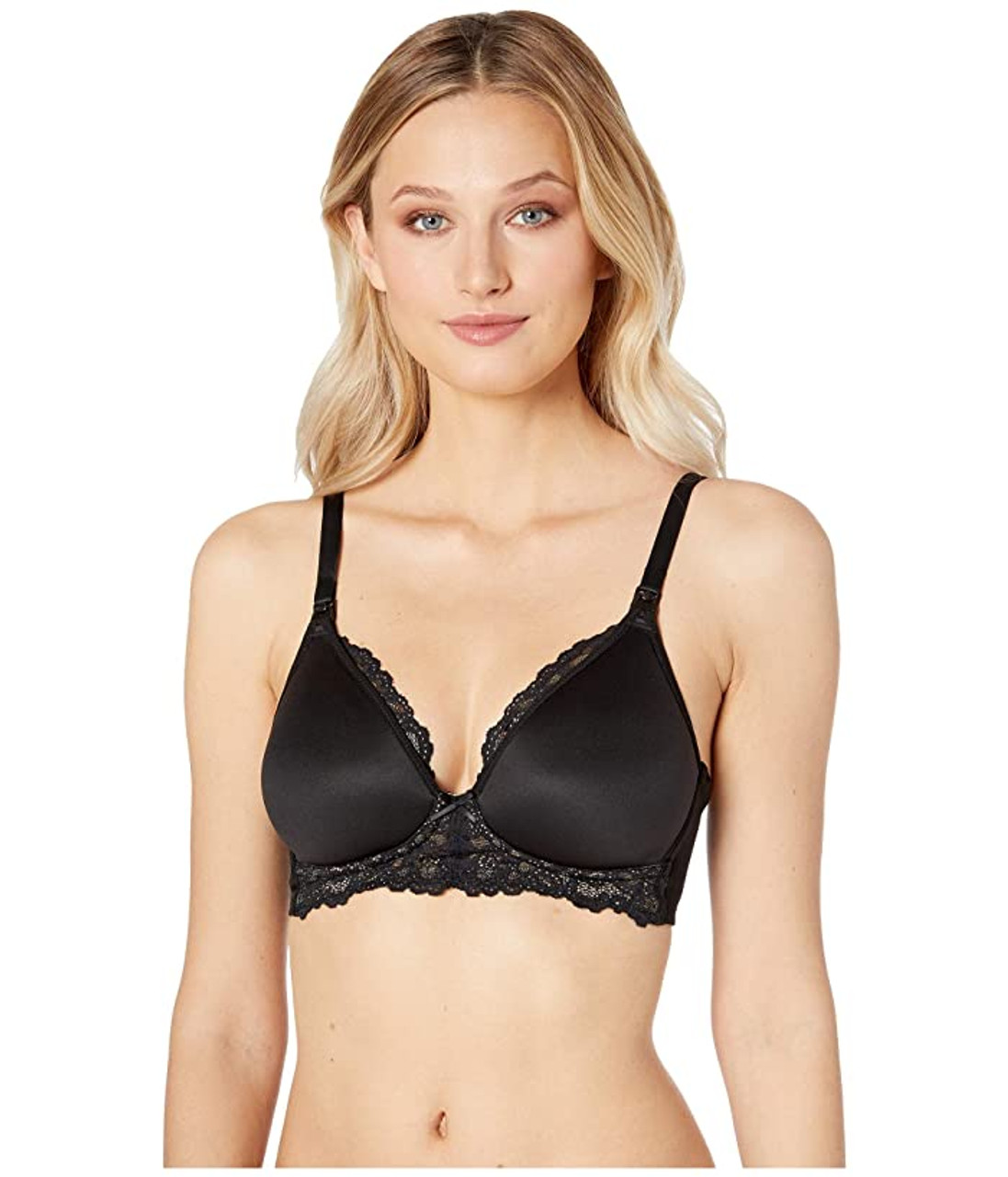 Wacoal Embrace Lace Wirefree Bra in Black - Busted Bra Shop