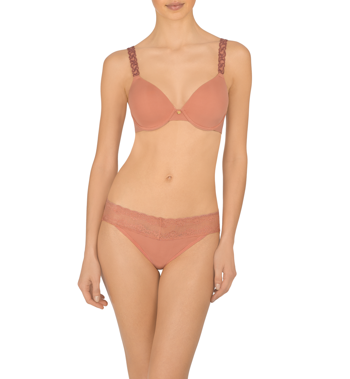 Natori Pure Luxe Full Fit Bra in Frosé/Red Clay - Busted Bra Shop