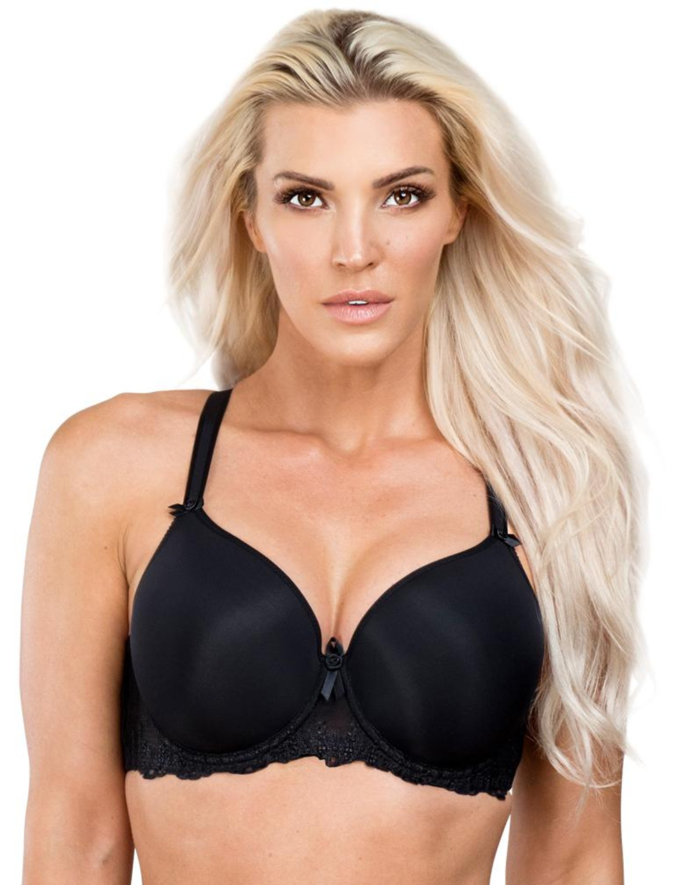 Fit Fully Yours Elise T-Shirt Bra in Black FINAL SALE (50% Off) - Busted  Bra Shop