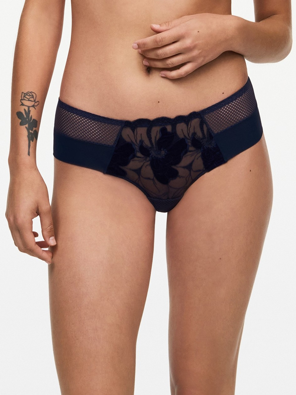 Chantelle Opera Lace Hipster Briefs, Fig/Blackberry