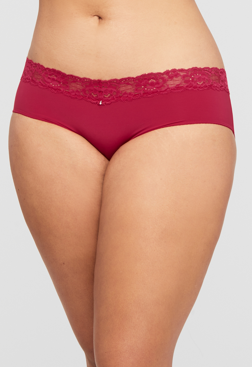 Meile Women's Underwear Soft Hipster Panties Breathable Briefs ( Pack of 3)  Red,Black,Pink