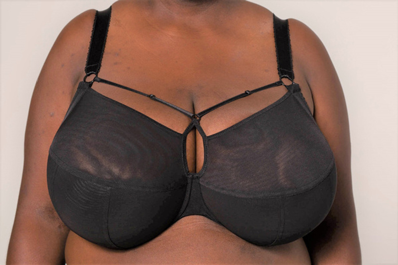 Ewa Michalak Blackjack Unpadded Strappy Bra in Black - Busted Bra Shop