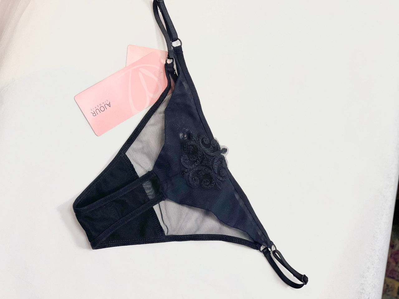 Ajour Melanie Mid-Rise Panty in Black FINAL SALE NORMALLY $60