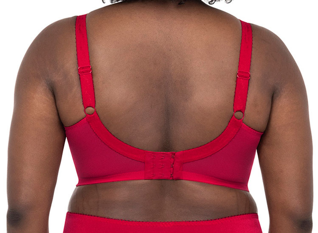 Goddess Keira Underwire Banded Bra in Crimson - Busted Bra Shop