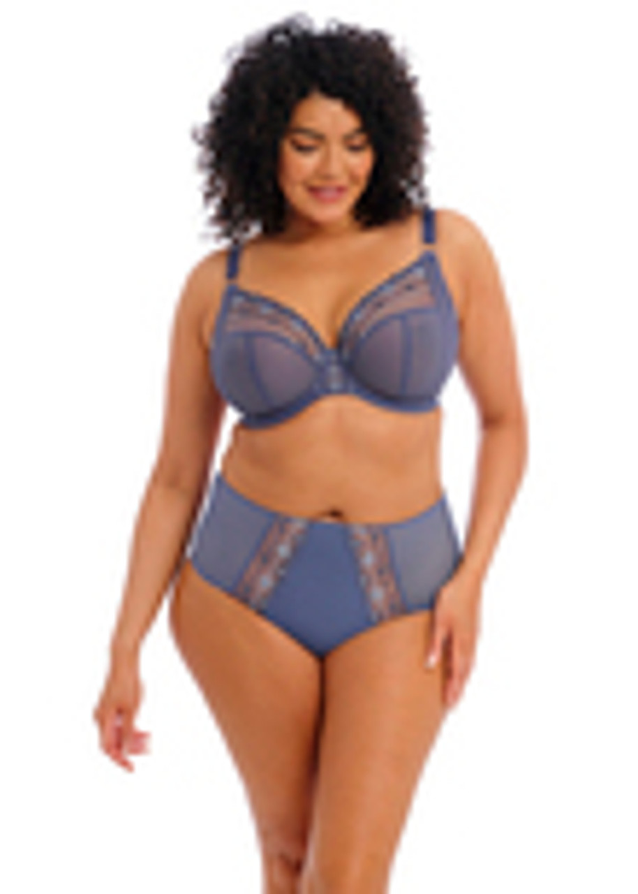 Buy Elomi Women's Plus Size Matilda Unlined Underwire Plunge Bra, Denim  Daisy, 40G at