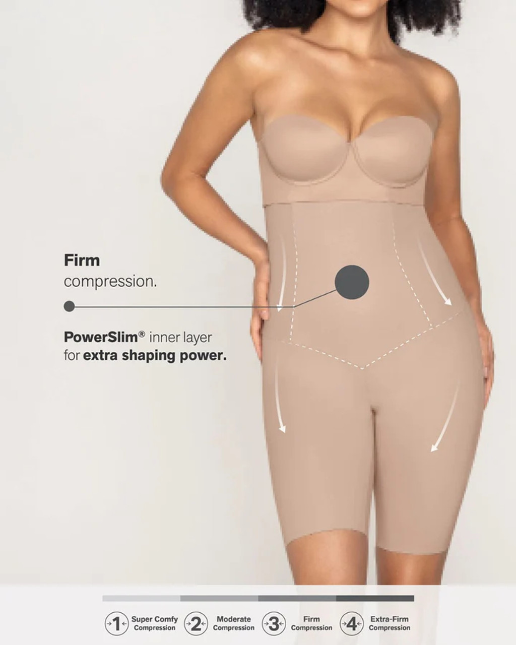 Leonisa Extra High-Waisted Moderate Shaper Short in Beige
