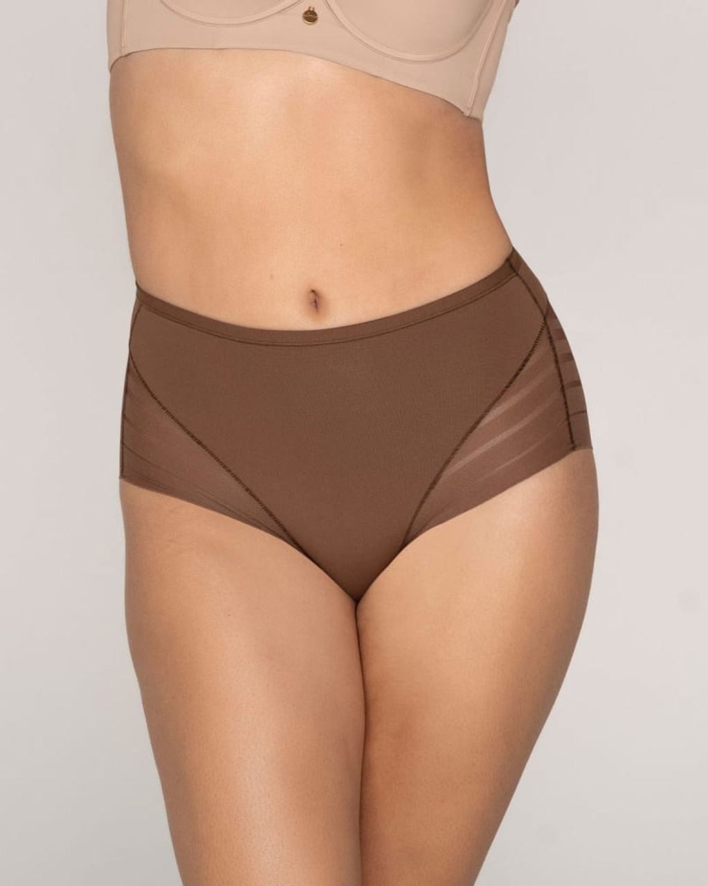 Leonisa High-waisted Sheer Lace Shaper Panty