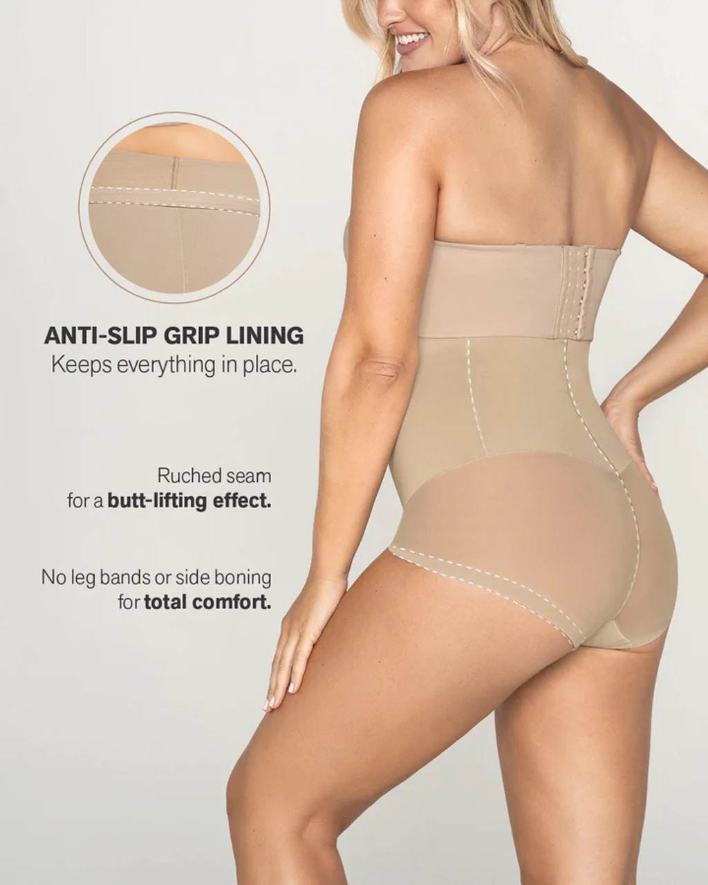 Leonisa Extra Firm Tummy Control high Waist Body Shaper Panty for Woman  Beige : : Clothing, Shoes & Accessories