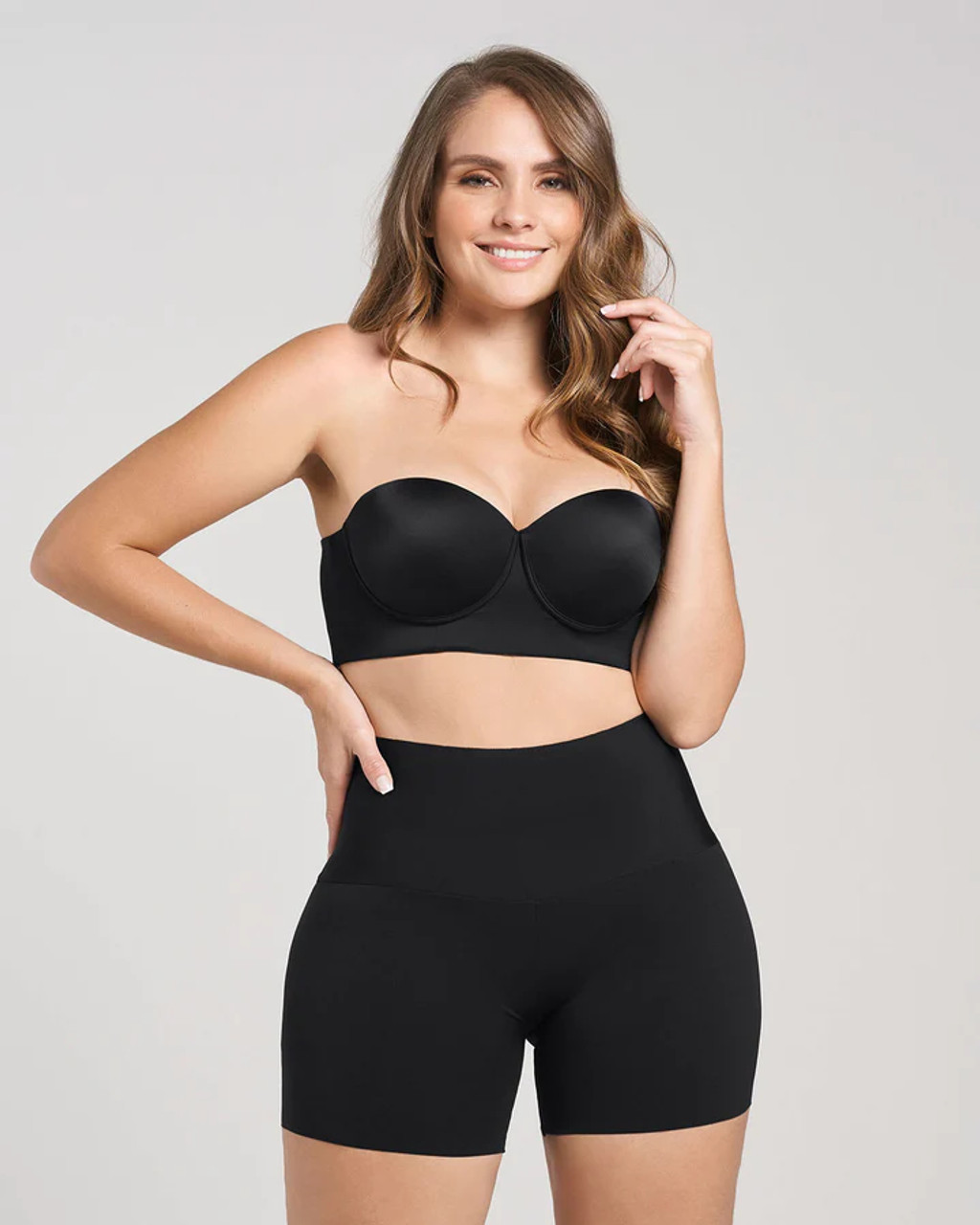 Shapewear, Stay-In-Place Seamless Slip Short Black