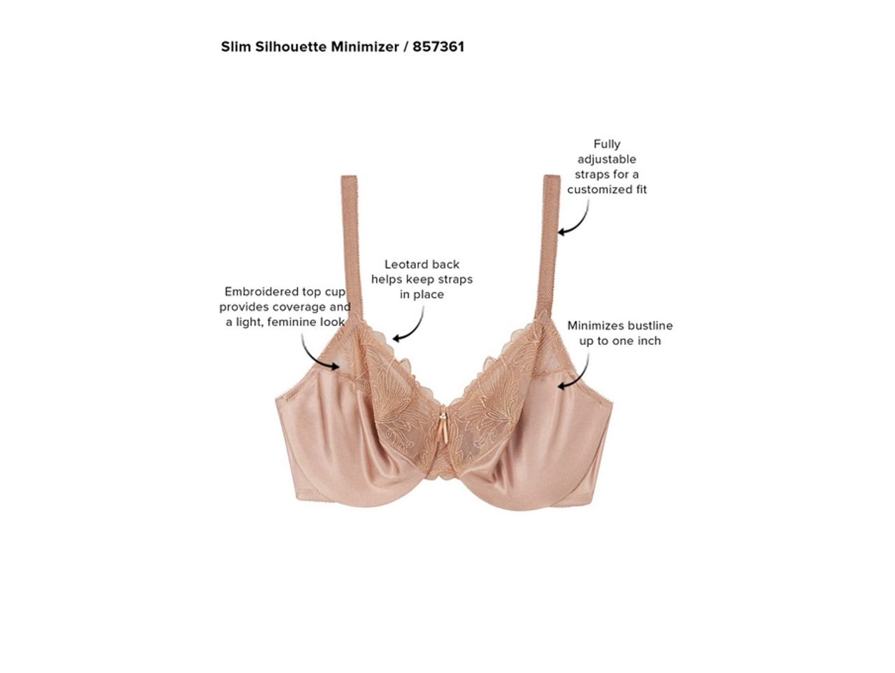 Wacoal Embroidered Minimizer Bra