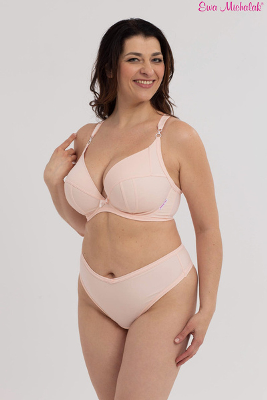 Ewa Michalak Magnolia Non-Padded Multiway Bra in Light Pink - Busted Bra  Shop