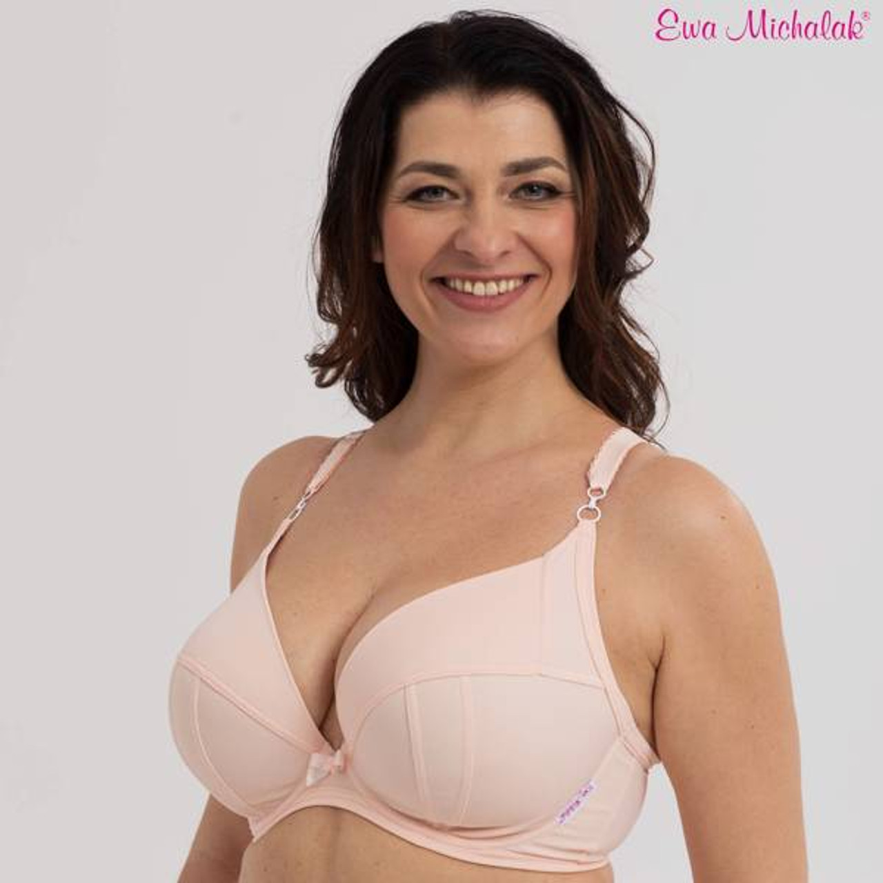 Ewa Michalak Magnolia Non-Padded Multiway Bra in Light Pink - Busted Bra  Shop