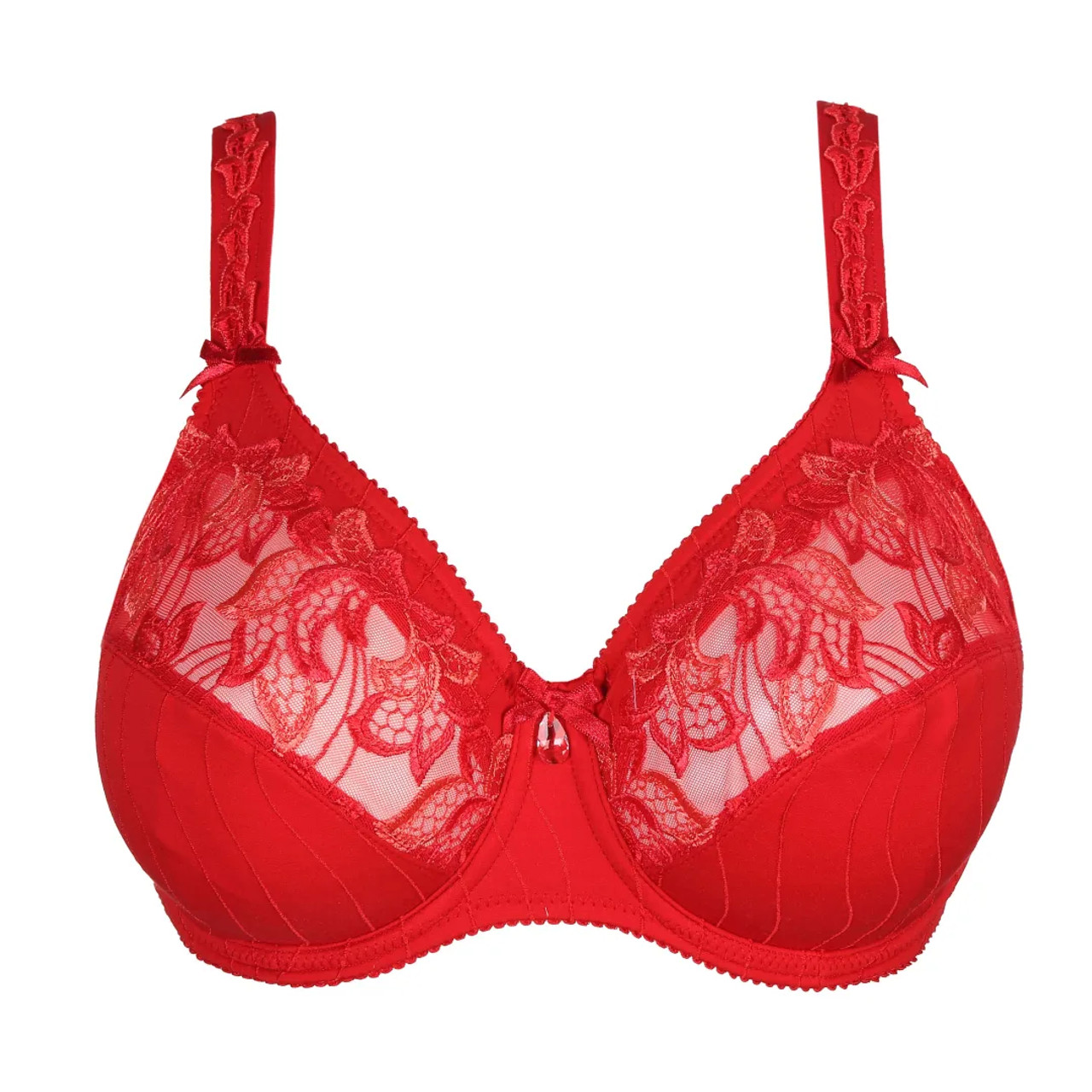 Prima Donna Deauville Full Cup Comfort Bra in Scarlet - Busted Bra Shop