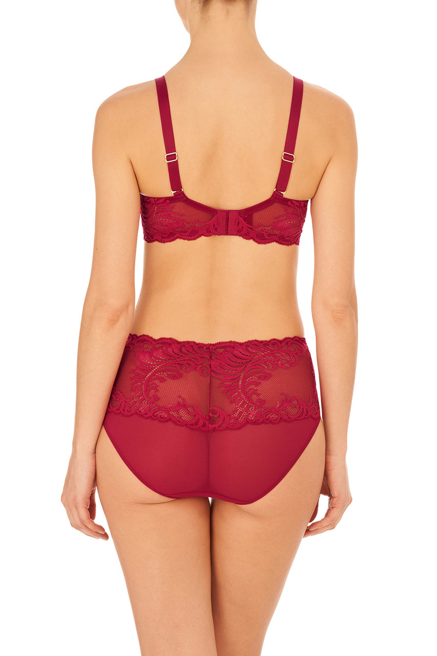 Natori Feathers Full Figure Contour Underwire Bra in Pomegranate - Busted  Bra Shop