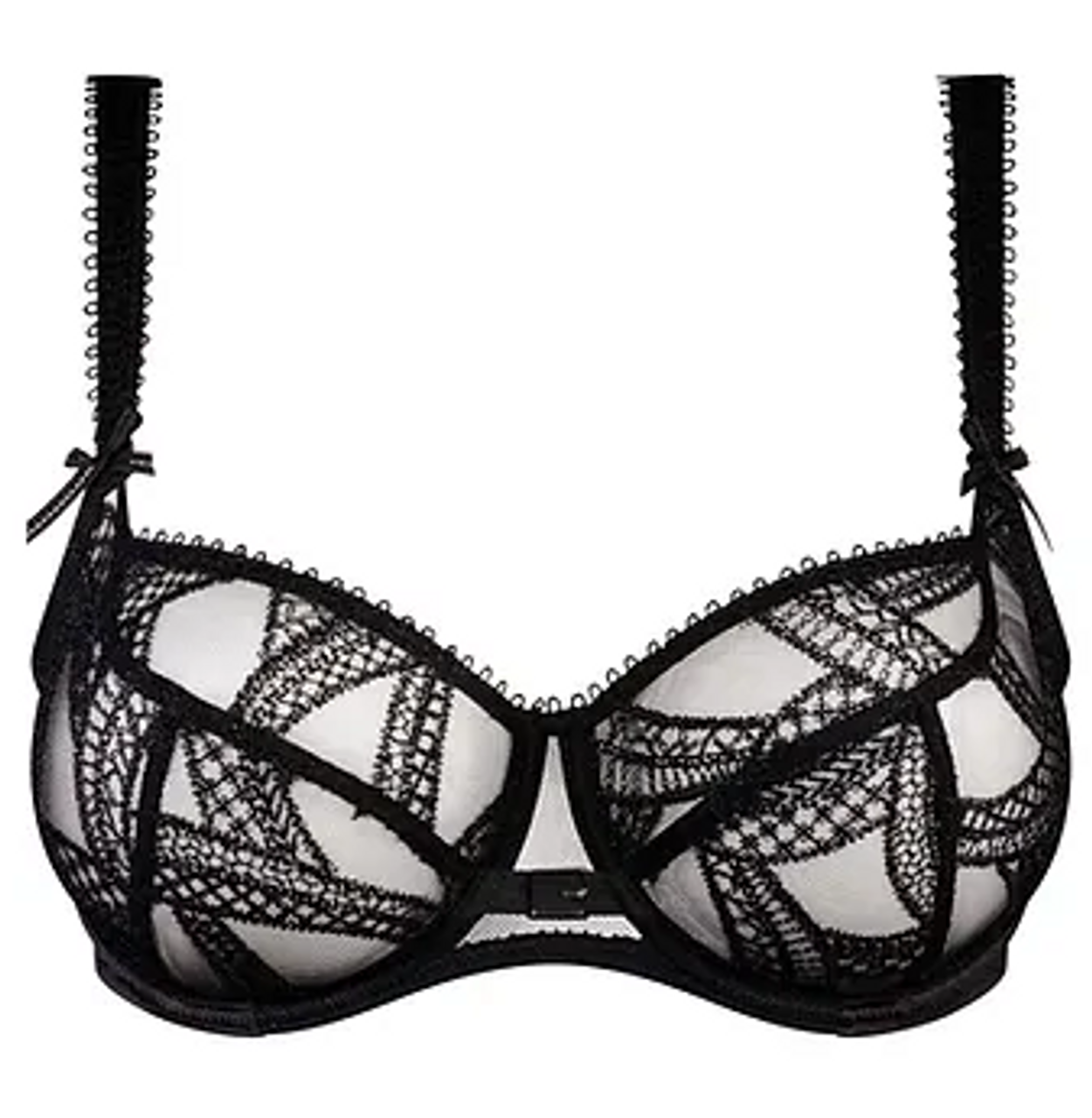 Vallentina High Neck Underwired Bra in Black