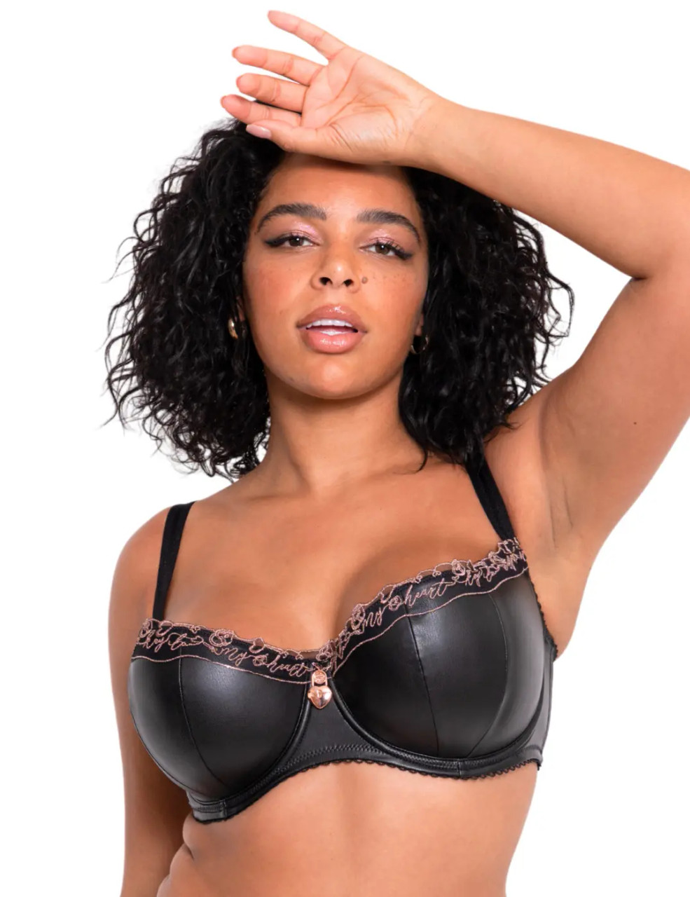 Scantilly Key to My Heart Padded Half Cup Bra in Black - Busted Bra Shop