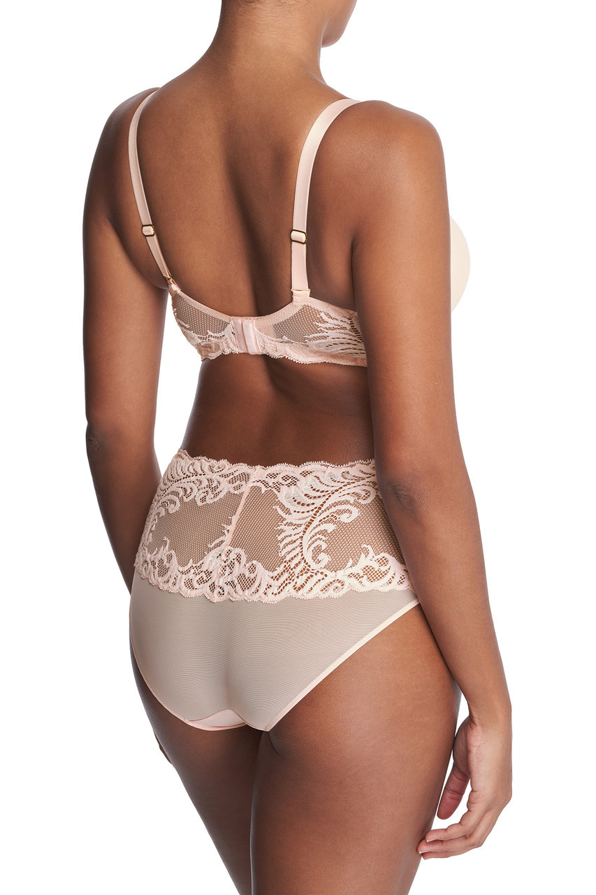 Natori Feathers Full Figure Contour Underwire Bra, Reggiseno Imbottito A Copertura Totale, Nero, Taglia 42DDD, Rete E Pizzo, Spalline Regolabili - 2