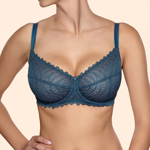 Ajour Borghese Full Cup Bra in Light Pink/Navy Blue FINAL SALE (70