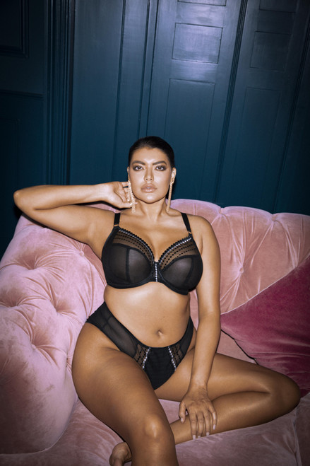 Elomi Morgan Underwire Banded Full Cup Bra in Ebony (EBY)