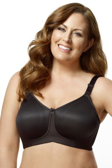 Women's Elila 1505 Full Coverage Wireless Soft Cup Bra (Black 44F)