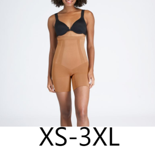 Spanx OnCore High-Waisted Mid-Thigh Short in Naked 3.0