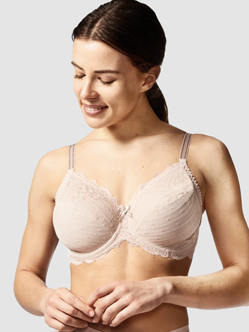 Chantelle Champs Elysses Lace Unlined Demi Bra In Cappuccino