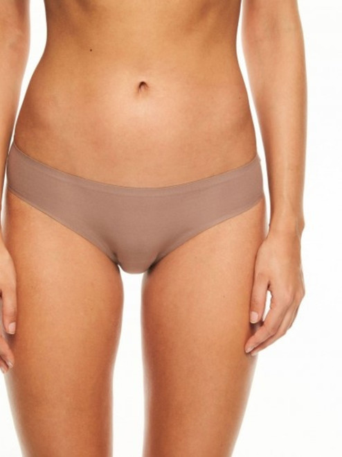 Chantelle Soft Stretch One Size (XS - XL) Low-Rise Bikini Panty in Hazelnut
