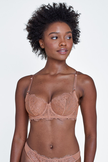 Skarlett Blue Entice Balconette Bra in Crushed Berries/Terracota