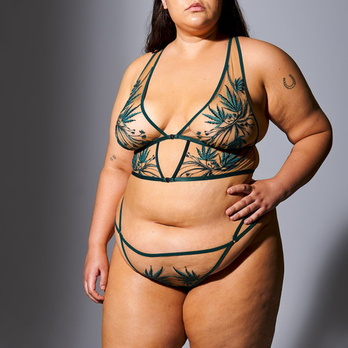 Thistle & Spire Brooklyn Haze Bralette Emerald/Butterscotch FINAL SALE (40% Off)