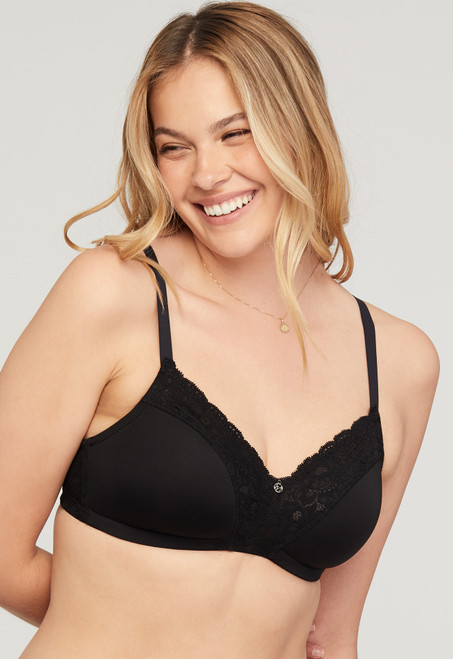 Montelle Wirefree Dream Bra in Black