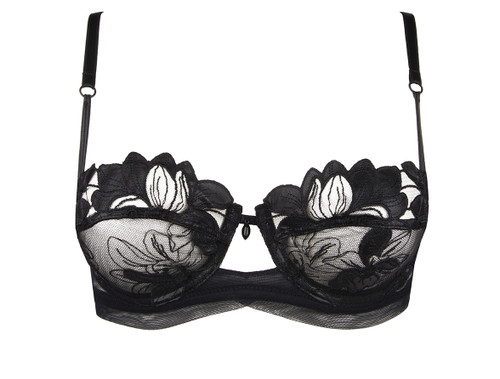 Glamour Couture Demi Cup Bra in Black *FINAL SALE (25% Off)*