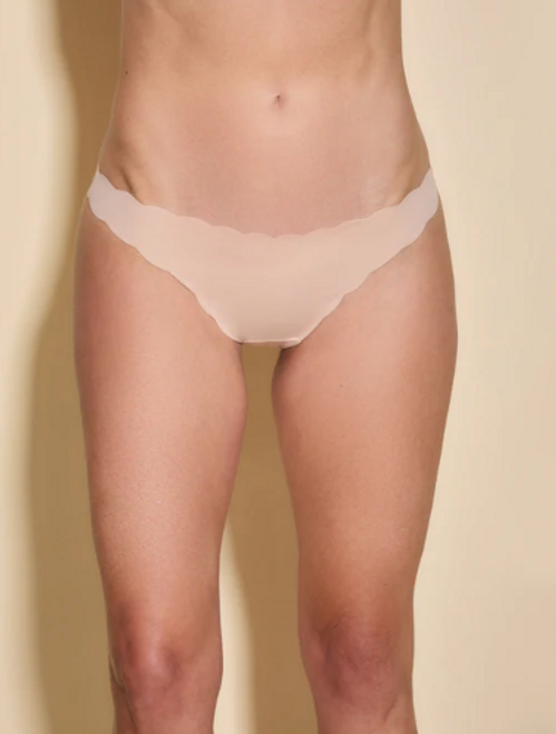 Cosabella Free Cut Micro Scalloped Thong in Sette