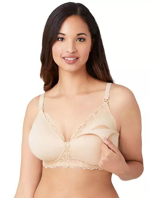 Wacoal Halo Lace Wirefree Bra in Sand