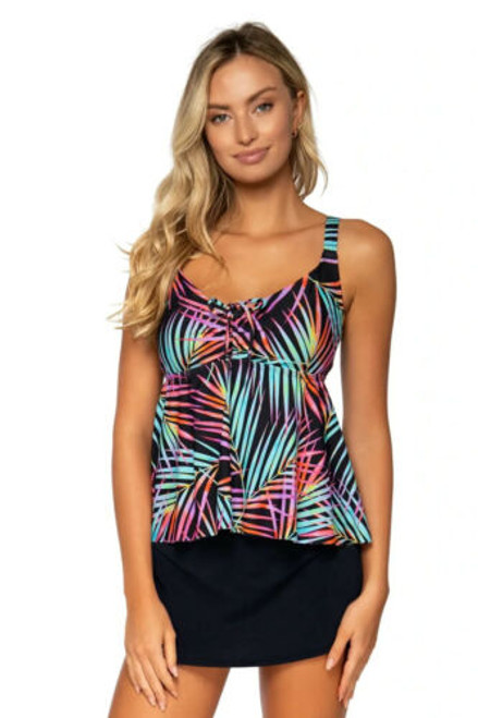 Sunsets Sweetheart Shirred Foam Underwire Tankini Swim Top in Ultra Blue  FINAL SALE (70% Off) - Busted Bra Shop