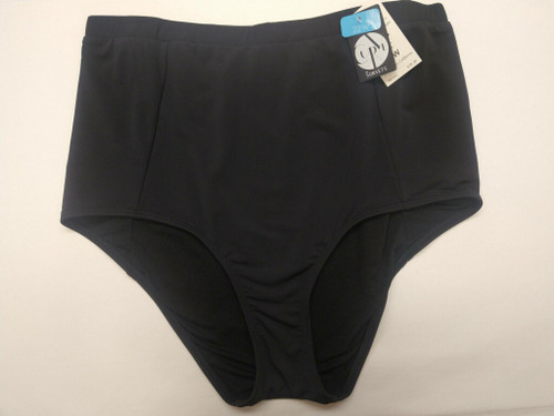 Retro Hi Waist Swim Bottom in Black FINAL SALE NORMALLY $58