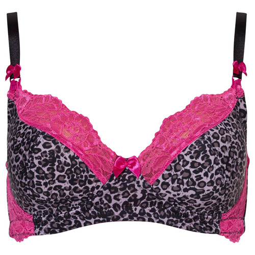 You! Lingerie Berry Monroe Nursing Bra in Leopard/Pink