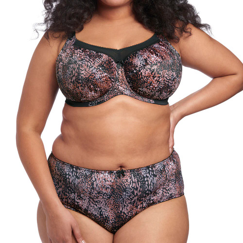 Squeem Sensual Secret High Waist Brief in Black/Gray FINAL SALE