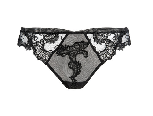 Lise Charmel Dressing Floral Thong in Black