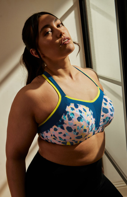 Sculptresse Non-Padded Sports Bra in Lime Animal