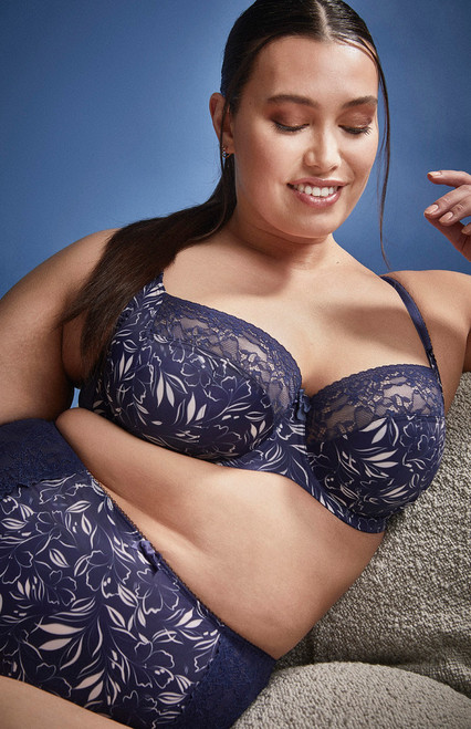 Sculptresse Chi Chi Balconnet Bra in Blue Meadow