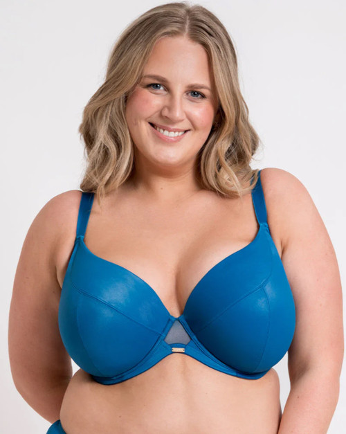 Lush Full Plunge Bra in Peacock Blue