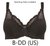 Goddess Michelle Underwire Padded Banded Bra in Black FINAL SALE (50% Off)