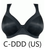 Hannah Underwire Side Support Molded Bra in Black Hannah Underwire Side Support Molded Bra in Black