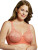 Elila Stretch Lace Full Coverage Underwire Bra in Coral